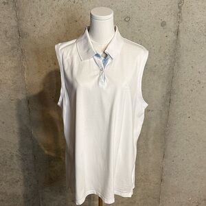 Trade Mark Sleeveless White Polo Top | Minimalist Vibes | Women’s Size 2X